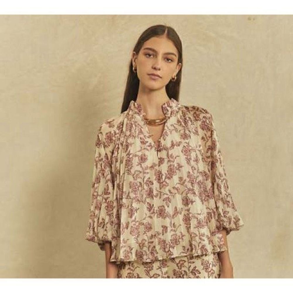 CHRISTY LYNN Karla Blouse in Raspberry, Size XS.